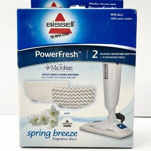 Bissell PowerFresh Steam Mop Pad Kit 2 pack 4 Fragrance Discs Series 1940 Models